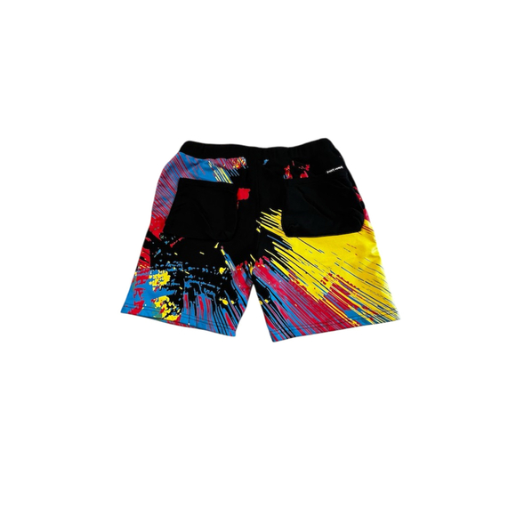 BKYS Mens Feeling Lucky French Terry Shorts - Black/Multi - Picture 2 of 5
